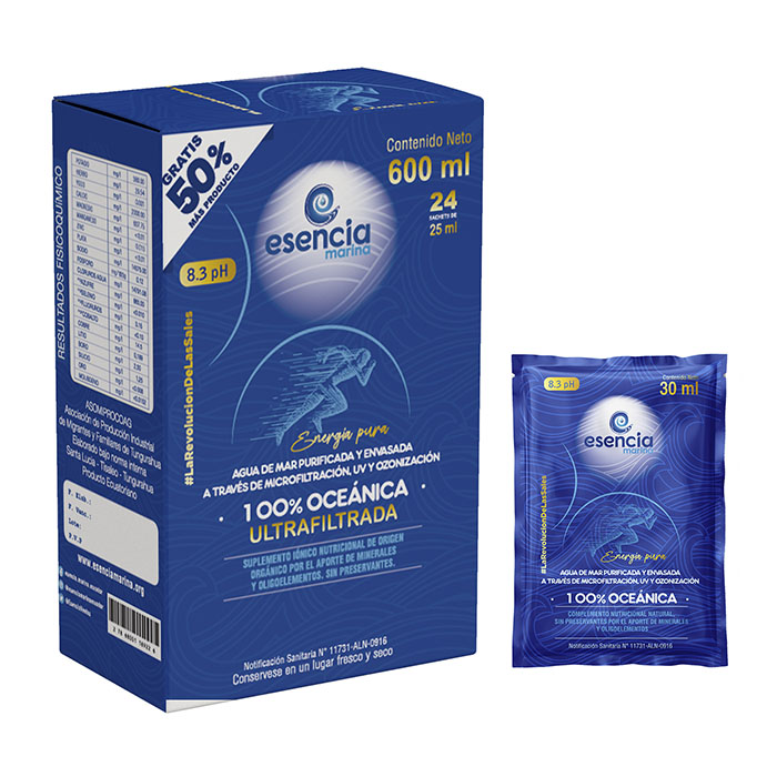 caja x24 sachets para deportistas 25ml agua de mar ultrafiltrada caja x24 sachets para deportistas 25ml agua de mar ultrafiltrada